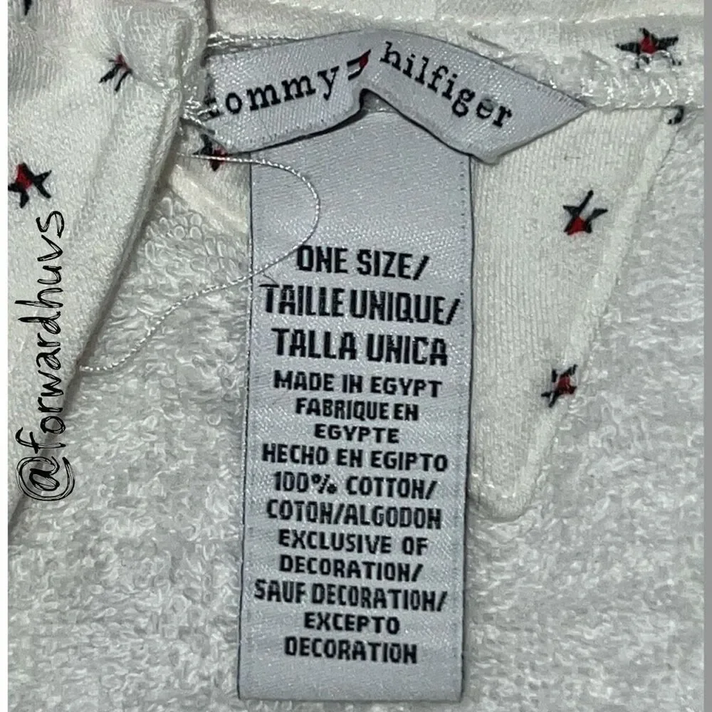 Tommy Hilfiger Infant Bath Wrap – One Size – Hooded Zip-Up – 100% Cotton